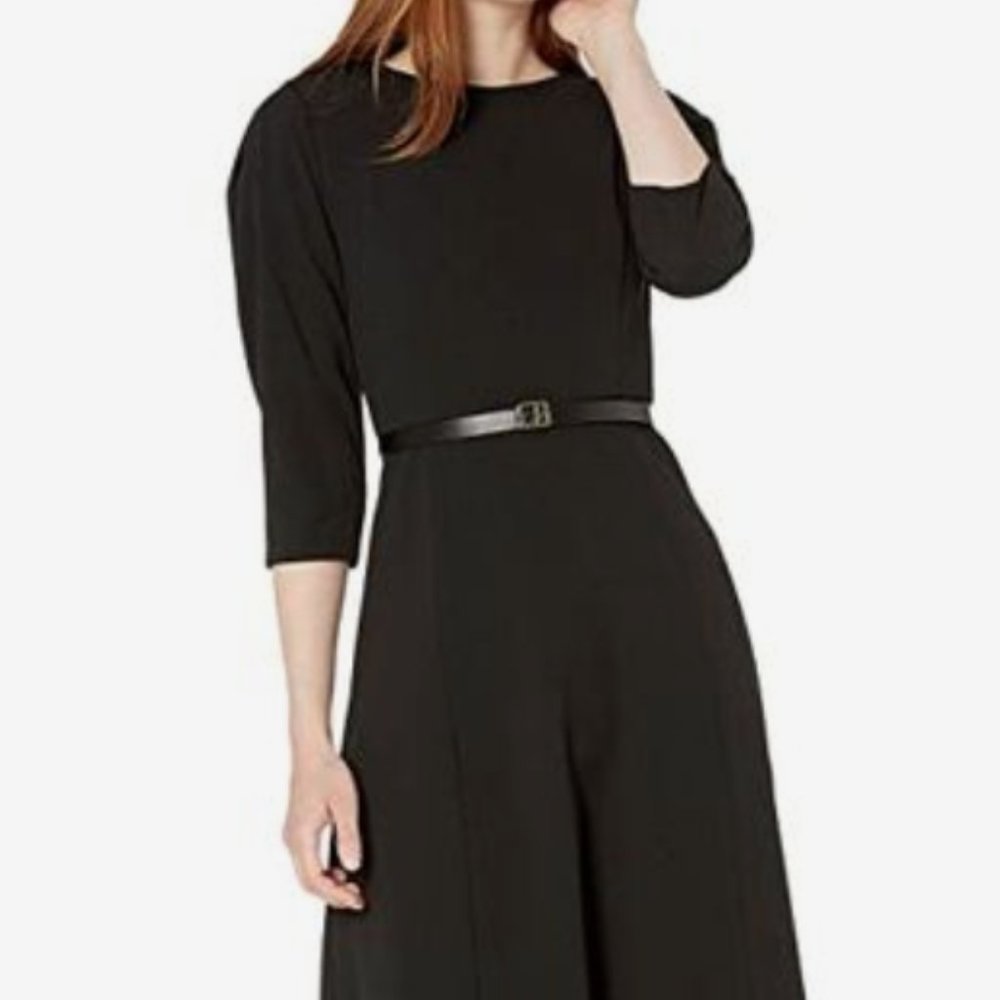 Calvin Klein A-Line Midi Dress - Missing Belt